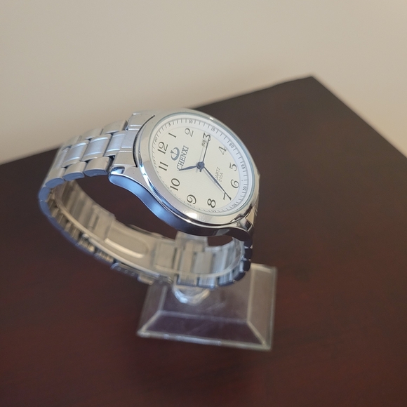 Men's Chenxi Silver Watch with Blue Accents - Picture 3 of 3